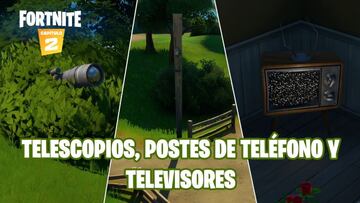 Fortnite Cap&iacute;tulo 2 - Temporada 1 | Desaf&iacute;o de Cameo vs. Chic: destruye un telescopio una television y un poste de tel&eacute;fonos