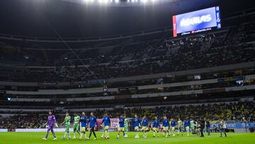 during the game America vs Santos, corresponding to Round 13 of the Torneo Apertura 2023 of the Liga BBVA MX, at Azteca Stadium, on October 21, 2023. 

&lt;br&gt;&lt;br&gt;

durante el partido America vs Santos, correspondiente a la Jornada 13 del Torneo Apertura 2023 de la Liga BBVA MX, en el Estadio Azteca, el 21 de Octubre de 2023.