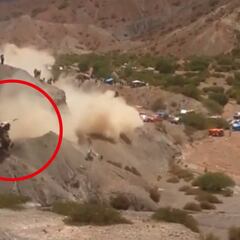 Otra toma del terrorífico accidente de Carlos Sainz