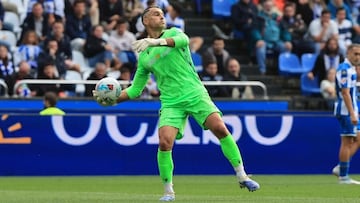 Andrés Fernández en Riazor.