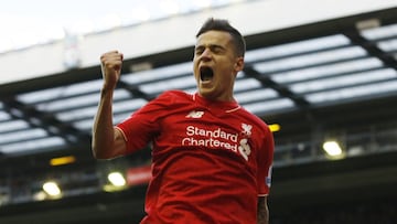 Coutinho celebr&oacute; cuatro veces un gol este curso.