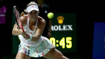 Kerber, durante el partido con Radwanska.