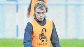 <b>ZANJADO. </b>Xavi Moro volvió a la disciplina de la primera plantilla.