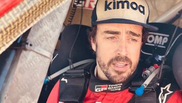 Fernando Alonso en su Toyota.