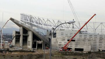 Las obras del Wanda Metropolitano.