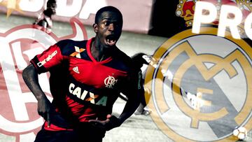 Estos goles de Vinicius en Flamengo lo llevaron al Real Madrid