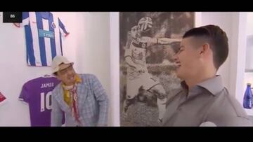 Llaman "calvo" a Zidane y James no se puede contener: no le pudo hacer m¨¢s gracia