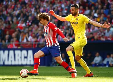 Al descanso el conjunto rojiblanco se fue con 1-0 gracias al primer gol de Morata defendiendo la camiseta del Atlético de Madrid. 