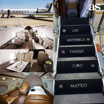 Messi, Cristiano y otras estrellas del fútbol con aviones privados