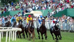 Imagen de una carrera en el hip&oacute;dromo de San Sebasti&aacute;n.