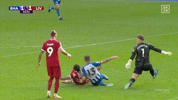 Toda Europa mirando al Brighton y hacen esto: jugada inexplicable para el gol del Liverpool 