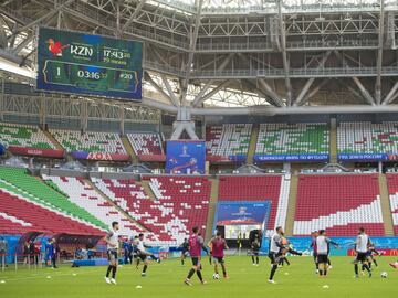 El grupo de Irán durante el entrenamiento. 