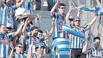 <b>INCONDICIONAL. </b>La afición de la Real no da la espalda a su equipo.