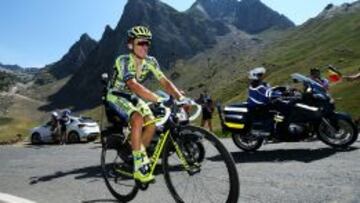 Rafal Majka, durante la subida al Tourmalet en la und&eacute;cima etapa del Tour de Francia 2015