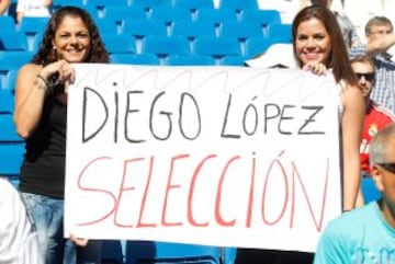 Diego López también cuenta con el apoyo de las gradas.