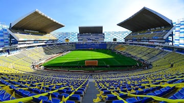 General View Stadium during the final first-leg match between America and Monterrey as part of the Torneo Apertura 2024 Liga MX at Cuauhtemoc Stadium, on December 12, 2024 in Puebla, Mexico.