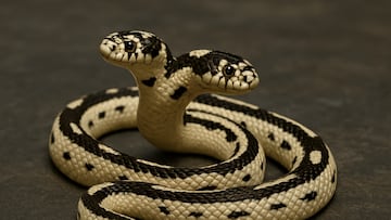 Two-headed California kingsnake