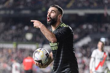 Carvajal, en el Estadio de Vallecas.