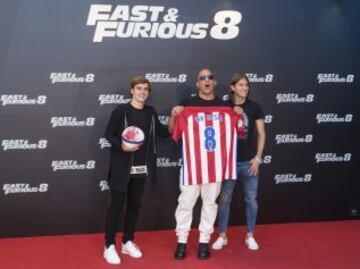 Griezmann, Vin Diesel y Filipe Luis.