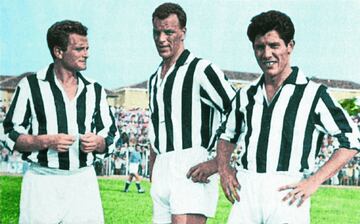 John Charles, Omar Sivori y Giampiero Boniperti.