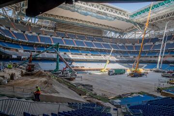 Nuevas imágenes de las obras del Estadio Santiago Bernabéu.