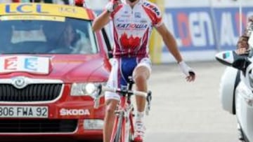 <b>VENCIÓ. </b>Joaquín Purito Rodríguez entra destacado en Allevard.