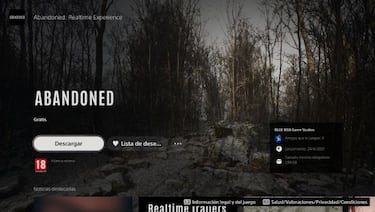 Abandoned de PS5; cómo predescargar la App tráiler, ya disponible