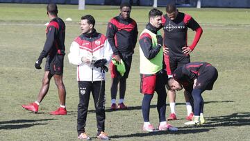 Míchel, entrenador del Rayo Vallecano, en un entrenamiento.