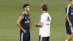 Asensio con Lopetegui.