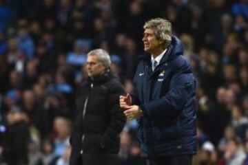 Manuel Pellegrini y José Mourinho se verán las caras en un partido decisivo para la Premier.