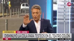 Susto tremendo por un reportero de la televisión argentina en plena conexión en directo