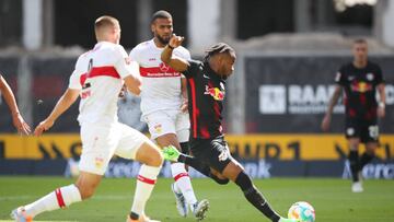 Nkunku marc¨® as¨ª el primer gol del partido.