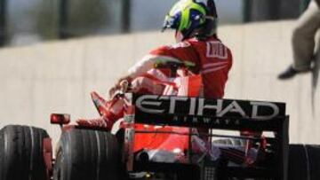 <b>DECEPCIÓN. </b>A Felipe Massa aún le dura el enfado por la rotura de motor del pasado domingo.