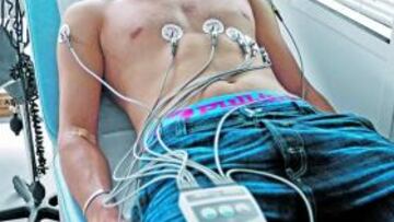 Benzema en la prueba médica