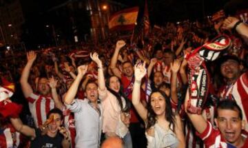 La celebración en la plaza de Neptuno