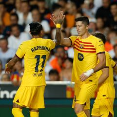 Lewandowski manda en Mestalla
