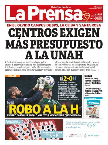 Las reacciones de la prensa de Honduras tras su eliminación ante México