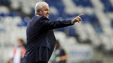 Javier Aguirre Monterrey head Coach during the game Monterrey vs Pumas UNAM, corresponding to the fifth round match of the Torneo Guard1anes Clausura 2021 of the Liga BBVA MX, at BBVA Bancomer Stadium, on February 06, 2021.
 
 &lt;br&gt;&lt;br&gt;
 
 Javier Aguirre Director Tecnico de Monterrey durante el partido Monterrey vs Pumas UNAM, correspondiente a la Jornada 05 del Torneo Clausura Guard1anes 2021 de la Liga BBVA MX, en el Estadio BBVA Bancomer, el 06 de Febrero de 2021.