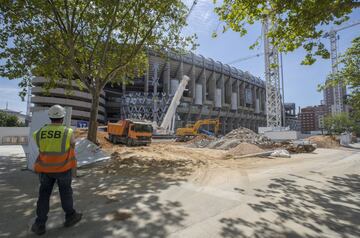 Continúan las obras en el Santiago Bernabéu