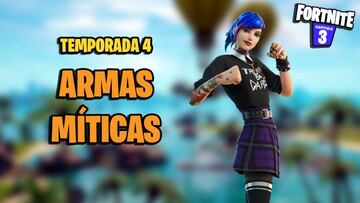 Todas las armas M&iacute;ticas en Fortnite Temporada 4 y c&oacute;mo conseguirlas