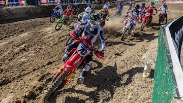 Rubén Fernández, con la Honda en el MX de Calatayud.