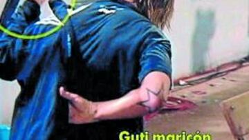 <b>MAL GESTO. </b>Momento en el que Guti hizo la peineta .