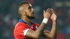 Arturo Vidal, su lamento y rabia despu&eacute;s del 2-2 ante Bolivia.