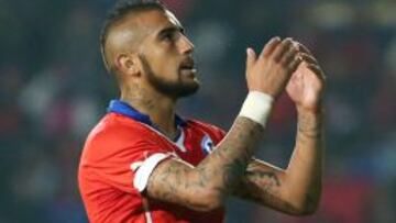 Arturo Vidal, su lamento y rabia despu&eacute;s del 2-2 ante Bolivia.