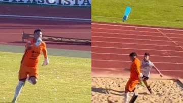 Atajó un penal, mandó a callar a los rivales y tuvo que salir arrancando: sólo en Chile pasa algo así