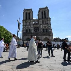 What is the mysterious sarcophagus discovered in Notre-Dame Cathedral?