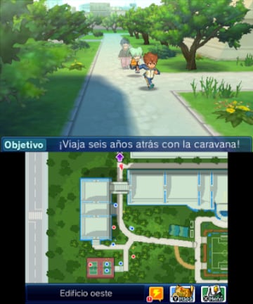 Captura de pantalla - Inazuma Eleven GO Chrono Stones: Llamarada (3DS)