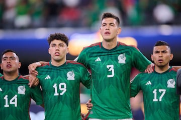 Erick Sanchez, Jorge Sanchez, Cesar Montes, Orbelin Pineda of Mexico during the game Jamaica vs Mexico (Mexican National team), corresponding to Semifinals of the CONCACAF Gold Cup 2023, at Allegiant Stadium, on July 12, 2023.

<br><br>

Erick Sanchez, Jorge Sanchez, Cesar Montes, Orbelin Pineda de Mexico durante el partido Jamaica vs Mexico (Seleccion Nacional Mexicana), correspondiente a Semifinales de la Copa Oro de la CONCACAF 2023, en el Allegiant Stadium, el 12 de Julio de 2023.