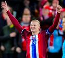 Haaland se convierte en el máximo goleador en la historia de Noruega