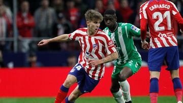 Pablo Barrios, durante el partido contra el Betis.